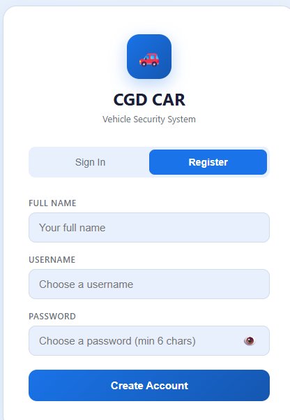 CGD CAR Register Screen