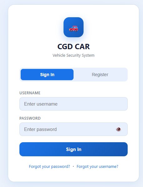 CGD CAR Sign In Screen